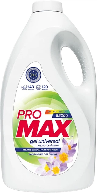 Гель для прання Pro MAX Карпатські квіти, 5,5 кг